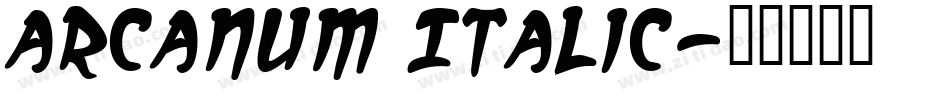 Arcanum Italic字体转换